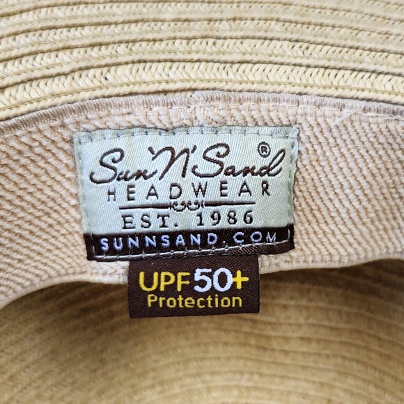 Sun N Sand Wide Brim Paper Braid Floppy Hat OS - Picture 7 of 7